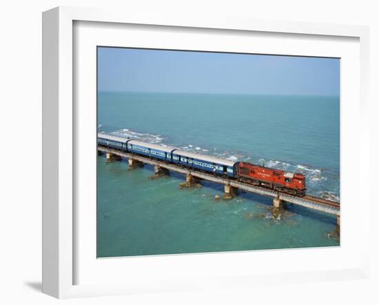 Train Bridge to Rameswaram Island, Rameswaram, Tamil Nadu, India, Asia-Tuul-Framed Photographic Print