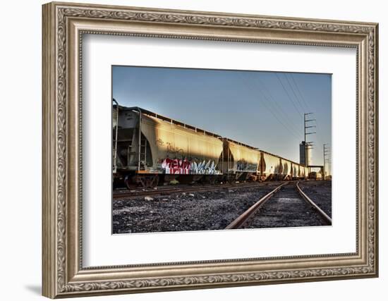 Train Cargo with Graffiti.-BCFC-Framed Photographic Print