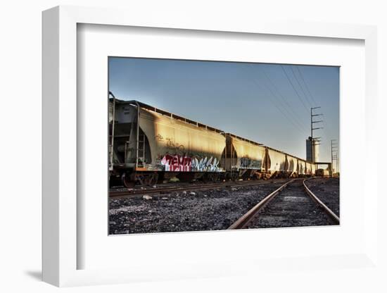 Train Cargo with Graffiti.-BCFC-Framed Photographic Print