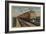 Train- Crossing Great Salt Lake, Ogden, Utah - Ogden, UT-Lantern Press-Framed Art Print