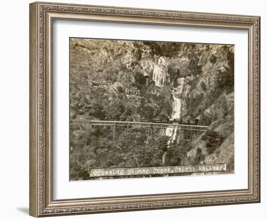 Train Crossing Stoney Creek on the Cairns Railway, Queensland, Australia-null-Framed Photographic Print