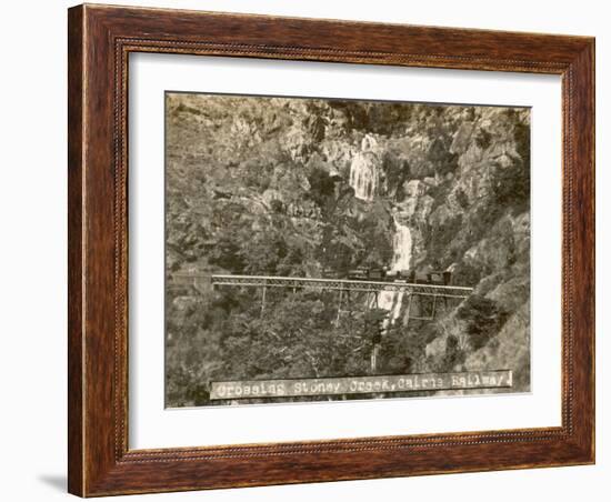 Train Crossing Stoney Creek on the Cairns Railway, Queensland, Australia-null-Framed Photographic Print