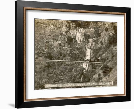 Train Crossing Stoney Creek on the Cairns Railway, Queensland, Australia-null-Framed Photographic Print