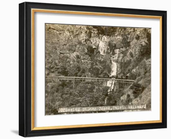 Train Crossing Stoney Creek on the Cairns Railway, Queensland, Australia-null-Framed Photographic Print