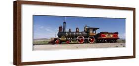 Train Engine on a Railroad Track, Locomotive 119, Golden Spike National Historic Site, Utah, USA-null-Framed Photographic Print