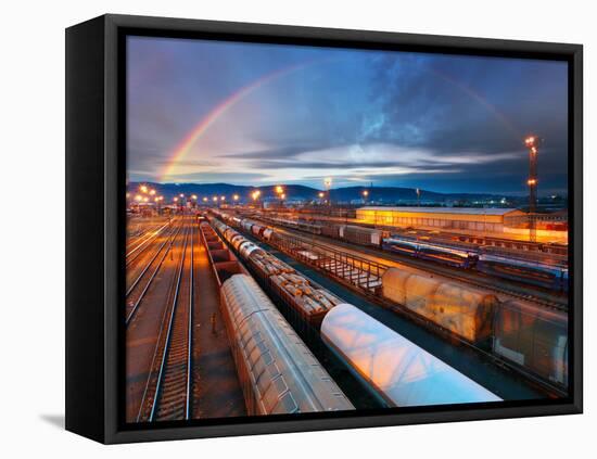 Train Freight Transportation Platform-TTstudio-Framed Premier Image Canvas