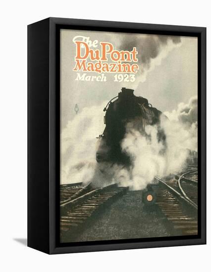 Train, Front Cover of the 'Dupont Magazine', March 1923-American School-Framed Premier Image Canvas