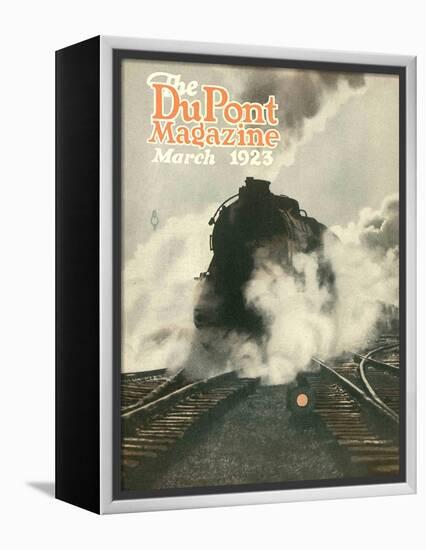Train, Front Cover of the 'Dupont Magazine', March 1923-American School-Framed Premier Image Canvas