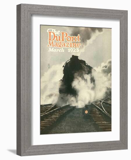 Train, Front Cover of the 'Dupont Magazine', March 1923-American School-Framed Giclee Print