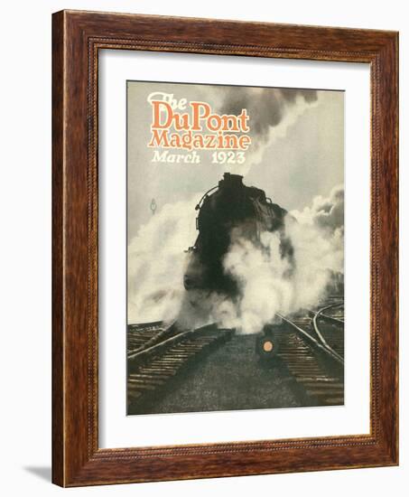 Train, Front Cover of the 'Dupont Magazine', March 1923-American School-Framed Giclee Print