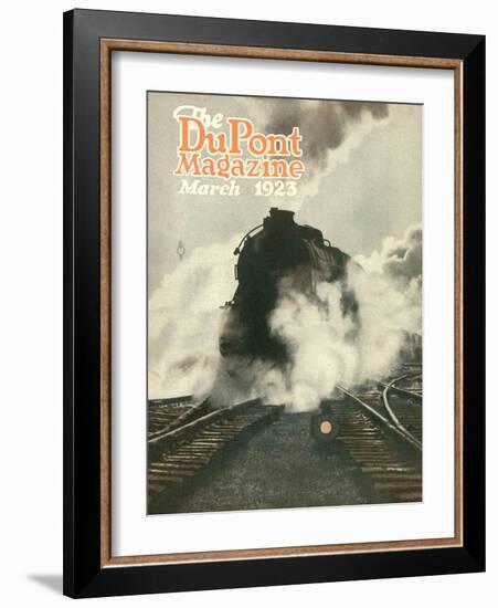 Train, Front Cover of the 'Dupont Magazine', March 1923-American School-Framed Giclee Print