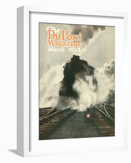 Train, Front Cover of the 'Dupont Magazine', March 1923-American School-Framed Giclee Print