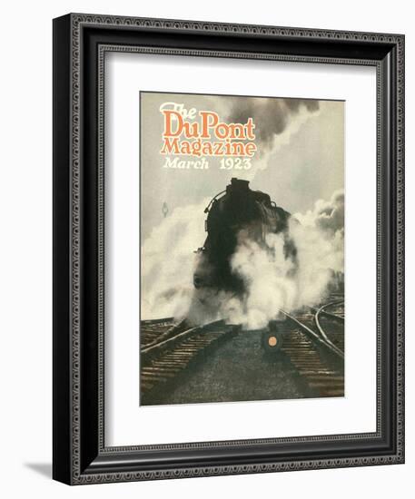 Train, Front Cover of the 'Dupont Magazine', March 1923-American School-Framed Giclee Print