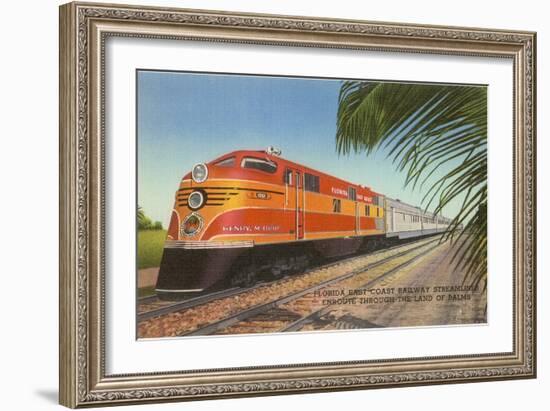 Train in Florida-null-Framed Art Print