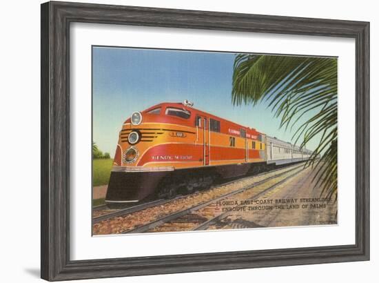 Train in Florida-null-Framed Art Print