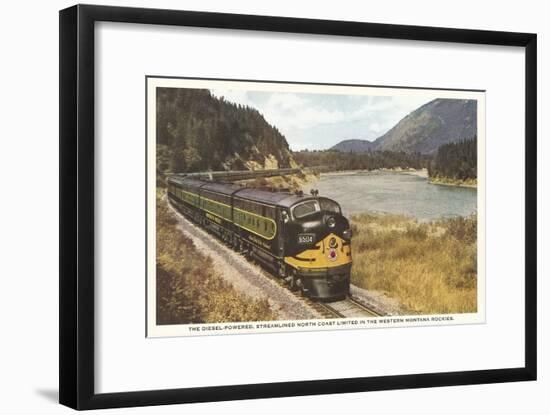 Train in Montana-null-Framed Art Print