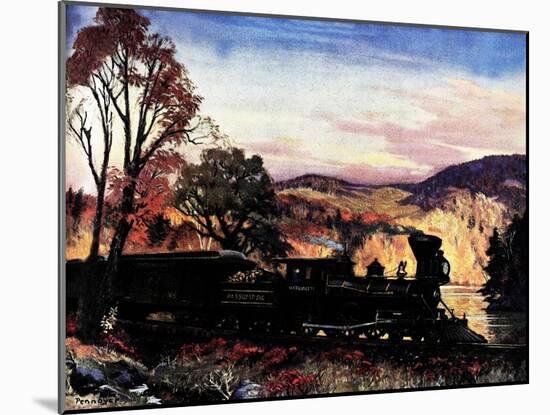 Train in the Country-Sheldon Pennoyer-Mounted Giclee Print