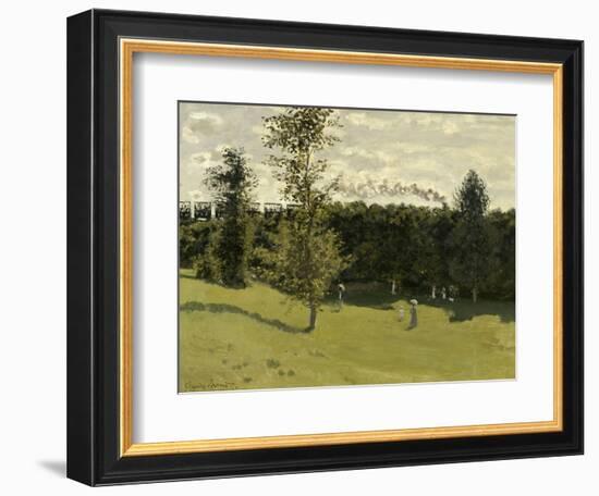 Train in the Countryside, C. 1870-Claude Monet-Framed Giclee Print