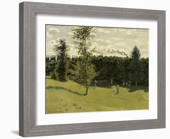 Train in the Countryside, C. 1870-Claude Monet-Framed Giclee Print