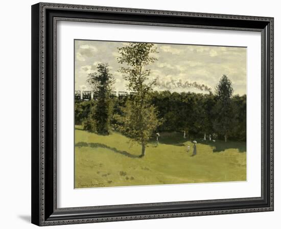 Train in the Countryside, C. 1870-Claude Monet-Framed Giclee Print