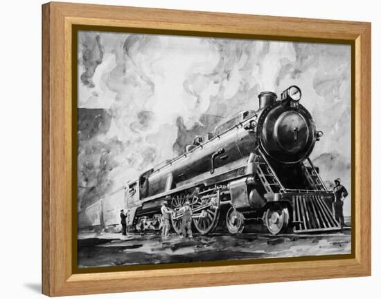 Train in the Night 2-Otto Kuhler-Framed Premier Image Canvas