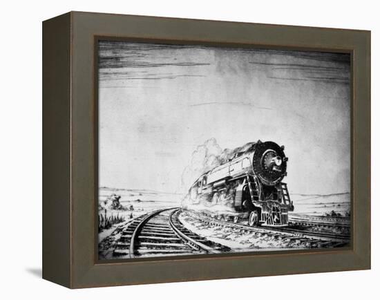 Train in the Night 3-Otto Kuhler-Framed Premier Image Canvas