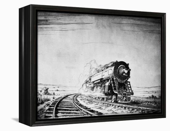 Train in the Night 3-Otto Kuhler-Framed Premier Image Canvas