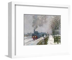 Train in the Snow or the Locomotive, 1875-Claude Monet-Framed Premium Giclee Print