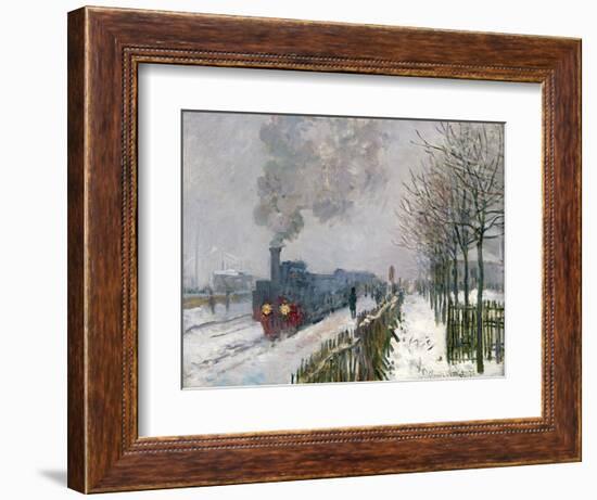 Train in the Snow or the Locomotive, 1875-Claude Monet-Framed Giclee Print