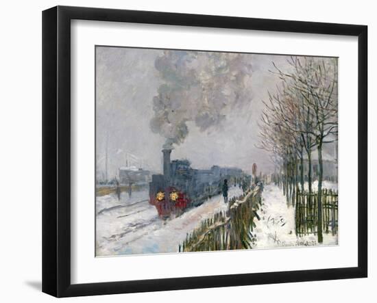 Train in the Snow or the Locomotive, 1875-Claude Monet-Framed Giclee Print