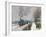 Train in the Snow-Claude Monet-Framed Premium Giclee Print