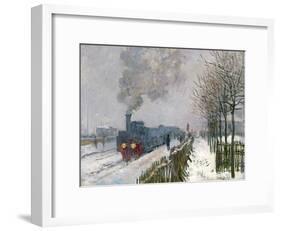 Train in the Snow-Claude Monet-Framed Giclee Print