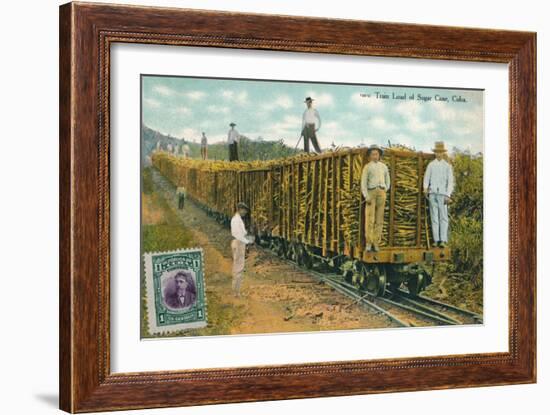 'Train Load of Sugar Cane, Cuba', 1911-Unknown-Framed Giclee Print