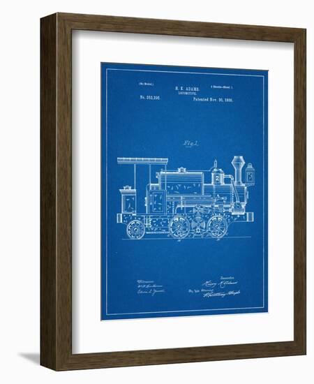 Train Locomotive Patent-null-Framed Art Print