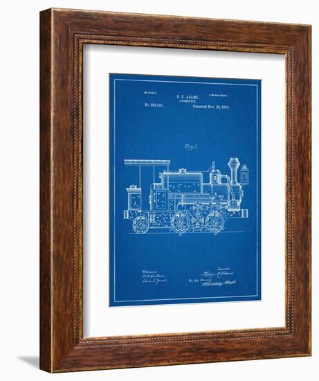 Train Locomotive Patent-null-Framed Art Print