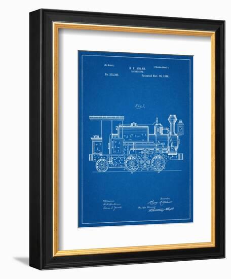 Train Locomotive Patent--Framed Art Print