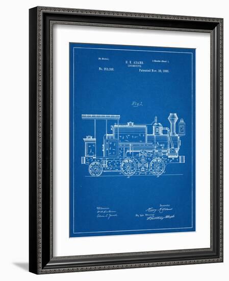 Train Locomotive Patent-null-Framed Art Print