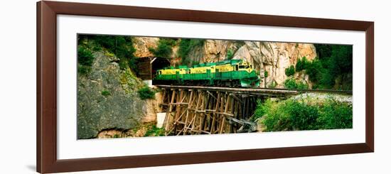 Train on a Bridge, White Pass and Yukon Route Railroad, Skagway, Alaska, USA-null-Framed Photographic Print