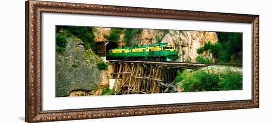 Train on a Bridge, White Pass and Yukon Route Railroad, Skagway, Alaska, USA-null-Framed Photographic Print