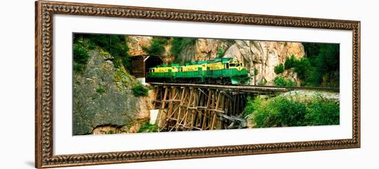 Train on a Bridge, White Pass and Yukon Route Railroad, Skagway, Alaska, USA-null-Framed Photographic Print