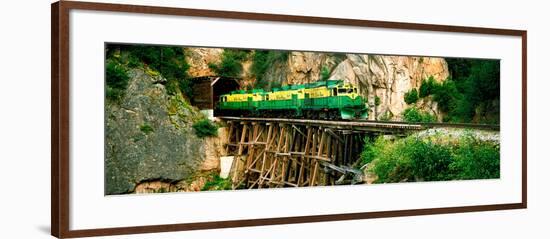 Train on a Bridge, White Pass and Yukon Route Railroad, Skagway, Alaska, USA-null-Framed Photographic Print