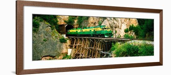 Train on a Bridge, White Pass and Yukon Route Railroad, Skagway, Alaska, USA-null-Framed Photographic Print