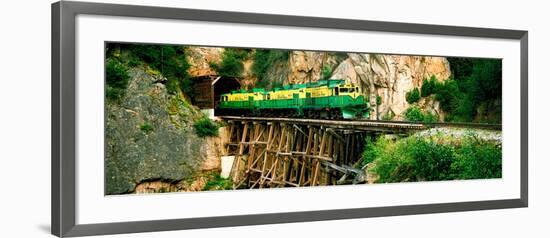 Train on a Bridge, White Pass and Yukon Route Railroad, Skagway, Alaska, USA-null-Framed Photographic Print