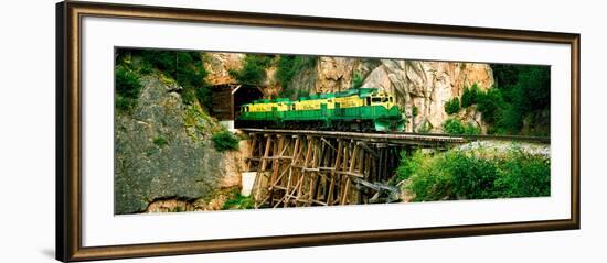 Train on a Bridge, White Pass and Yukon Route Railroad, Skagway, Alaska, USA-null-Framed Photographic Print