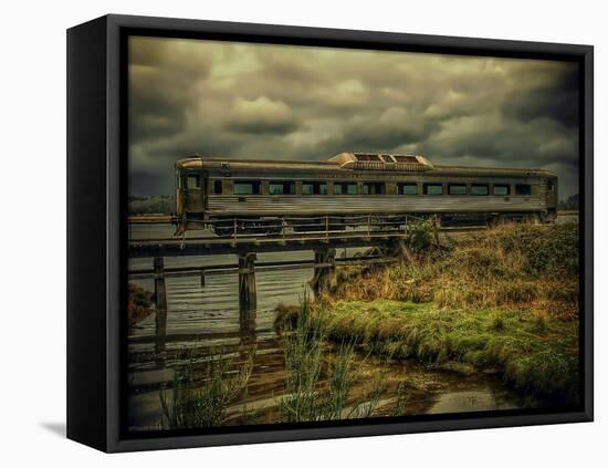 Train on Bridge-Florian Raymann-Framed Premier Image Canvas