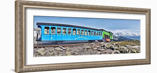 Train on Railroad Tracks, Mount Washington Cog Railway, Mt Washington, New Hampshire, USA-null-Framed Photographic Print