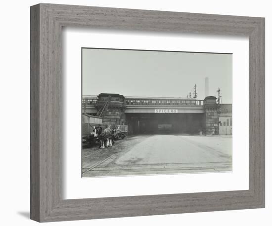 Train Passing over the Chelsea Road, London, 1936-null-Framed Photographic Print