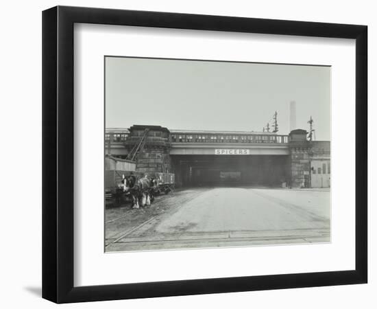 Train Passing over the Chelsea Road, London, 1936-null-Framed Photographic Print