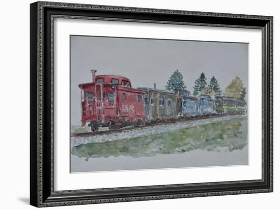 Train, Pennsylvania, 2006 (Watercolor)-Anthony Butera-Framed Giclee Print