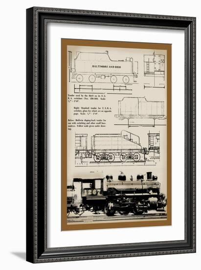 Train Schematic-null-Framed Art Print